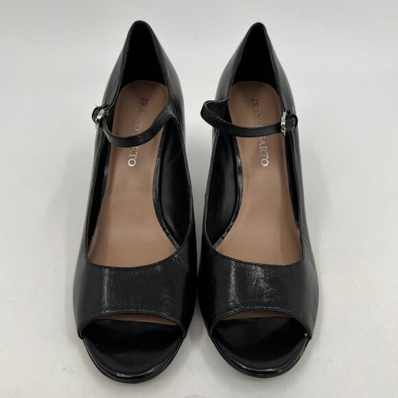 Franco Sarto Black Peep Toe Mary Jane Wedges | Size 10.5 - Picture 2 of 9